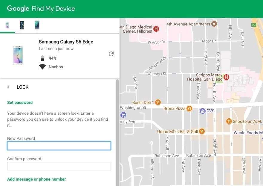 Bypassa il blocco dello schermo del telefono LG con Google Trova il mio dispositivo