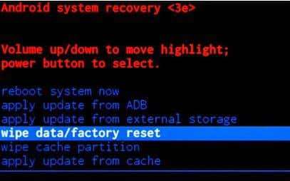 Soluzione 8: Ignora il blocco dello schermo sul telefono LG utilizzando il ripristino delle impostazioni di fabbrica