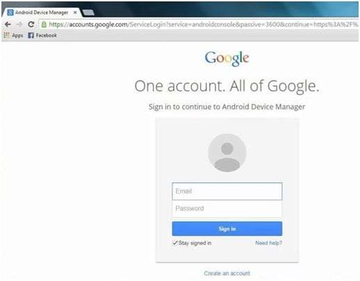 Sblocca il codice LG tramite Gestione dispositivi Android