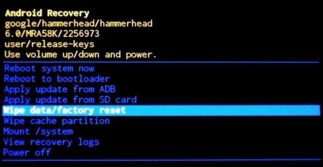 Abilita il debug USB su Android bloccato tramite il ripristino delle impostazioni di fabbrica
