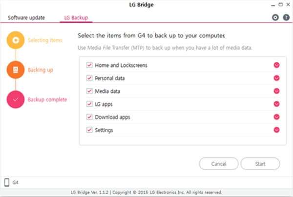 LG Bridge Backup