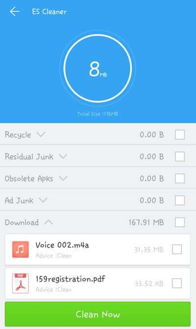 Correzione errore di aggiornamento del sistema Android pulendo lo spazio di archiviazione interno del telefono