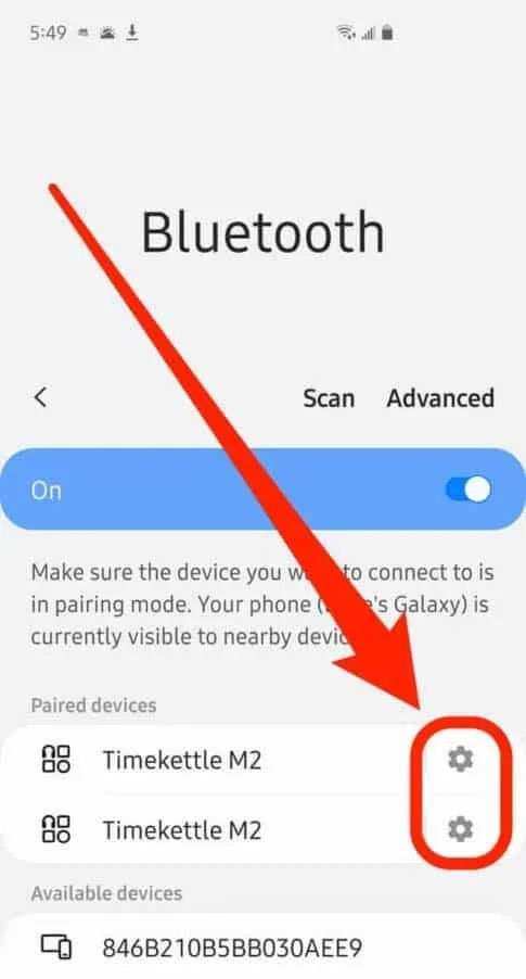 Riaccoppia tutti i dispositivi per risolvere i problemi Bluetooth di Android 11