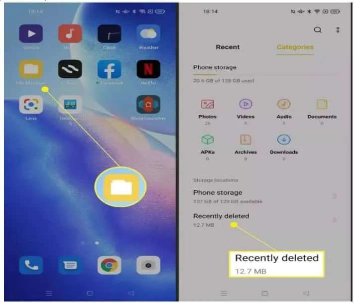 Ripristina foto e video cancellati da Asus ROG Phone 5, 5 Pro, 5 Ultimate dalla cartella eliminata di recente