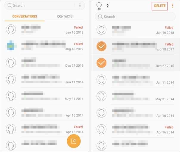 Come eliminare SMS di testo su Android