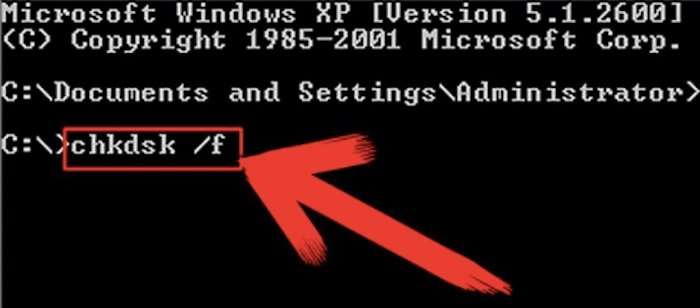 Usa il comando CHKDSK per controllare la scheda SD