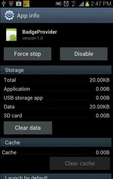 Cancella dati del fornitore di badge