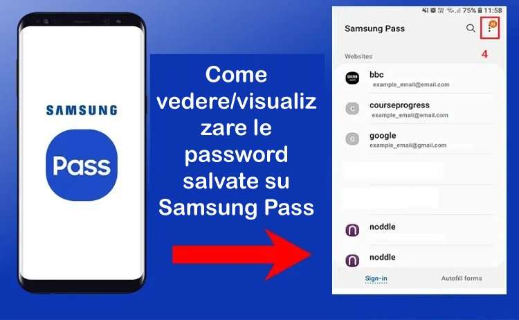 Come vedere le password salvate su Samsung Pass