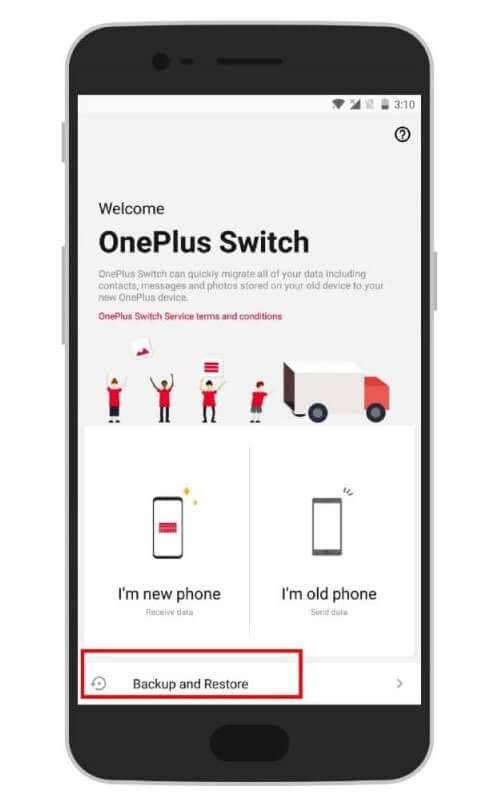 OnePlus Switch - Backup e ripristino dei telefoni OnePlus