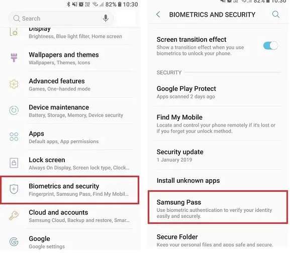 Passaggi per visualizzare le password salvate su Samsung Pass