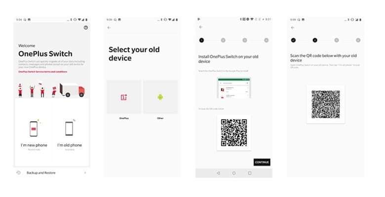 OnePlus Interruttore Per migrare i dati da Android a OnePlus