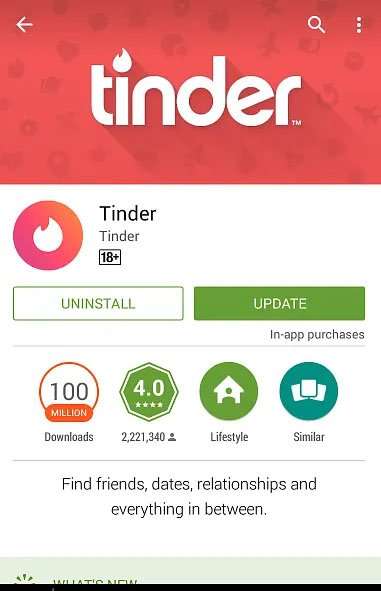 Aggiorna Tinder su Android