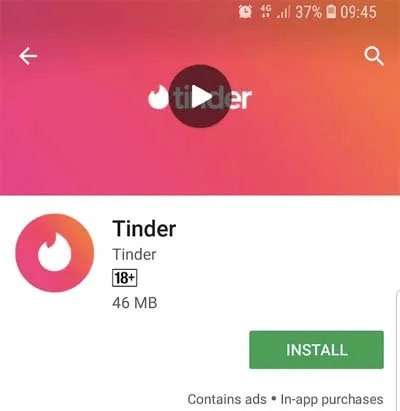 Installa app Tinder su Android