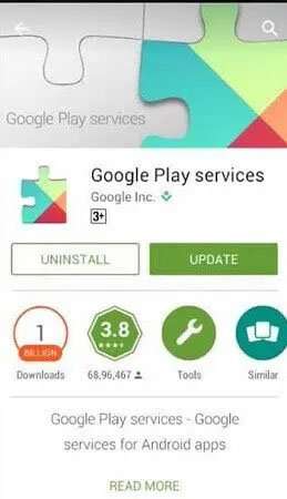 Aggiorna il servizio Google Play