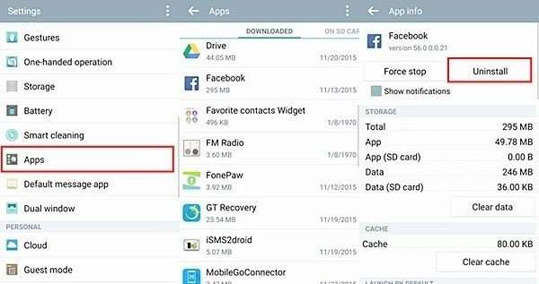 Disinstalla app Libera spazio