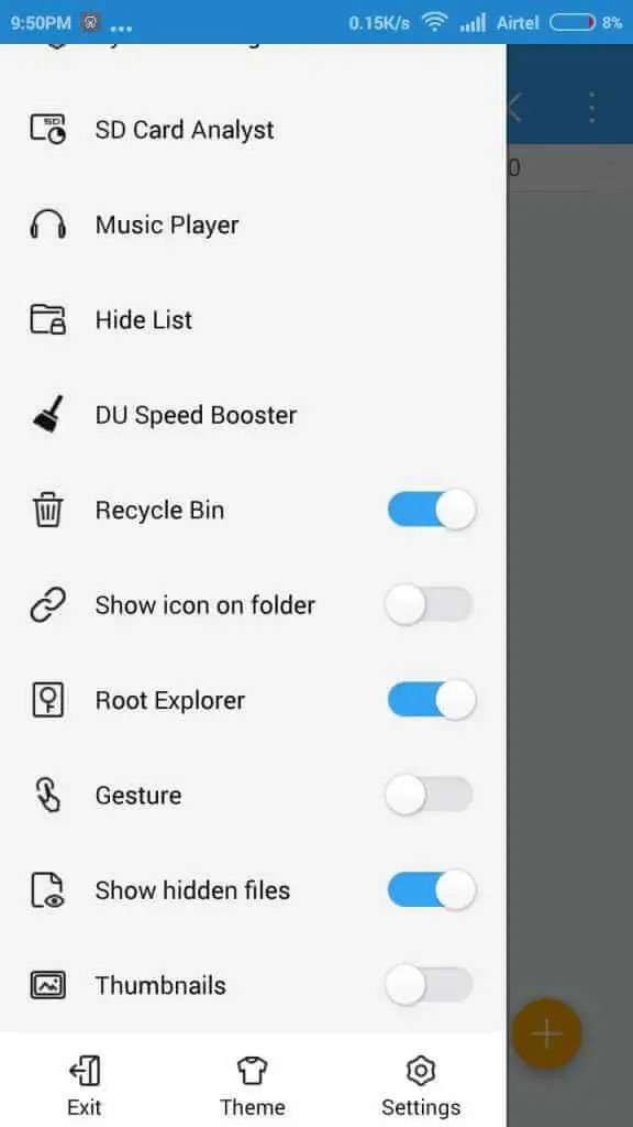 Mostra file nascosti su Android utilizzando ES File Explorer