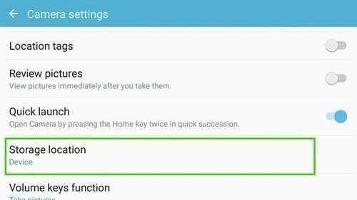 Posizione di archiviazione