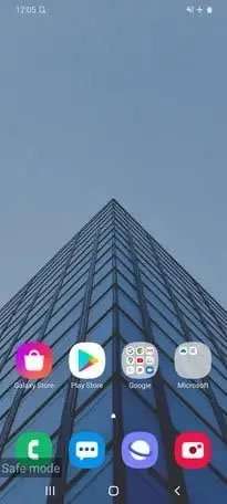 Puoi vedere la modalità provvisoria in basso a sinistra sullo schermo