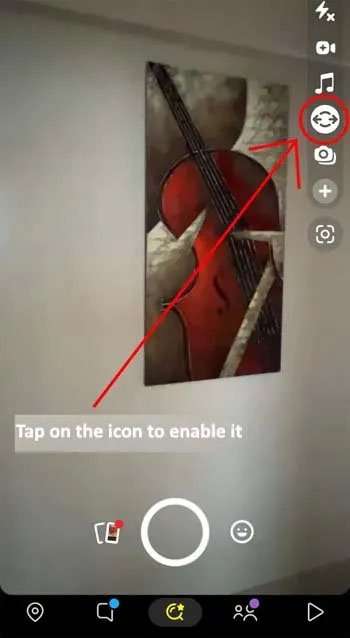 Abilita la modalità Ultra Wide per ridurre la fotocamera Snapchat