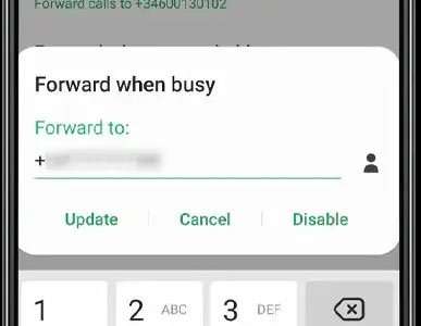 Inserisci il numero di telefono per l'inoltro di chiamata su Samsung