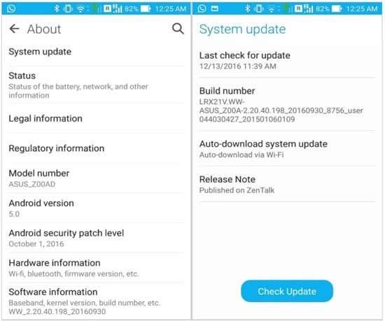 aggiornare il sistema Android