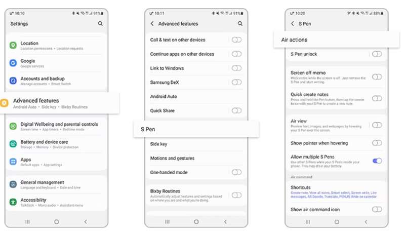 Re-Insert S Pen And Check Connection Status On Samsung S23 Ultra, S23 or S23 Plus