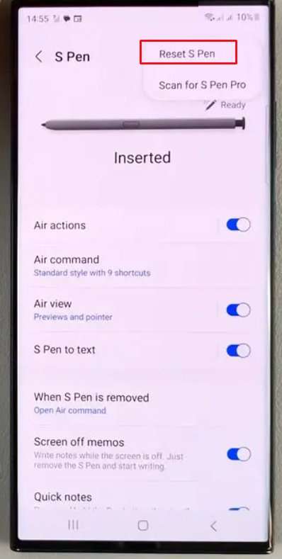 Reset S Pen On Samsung S23 Ultra, S23, S23 Plus