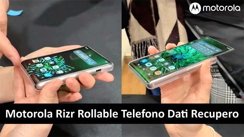 Motorola Rizr Rollable Telefono Dati Recupero