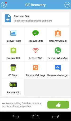 Recover Deleted Text Messages On Android Without Computer Using GT Recovery App