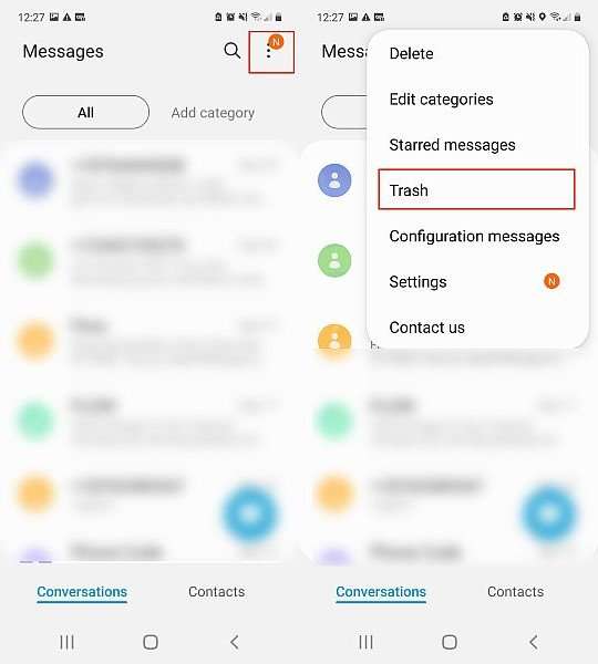 Restore SMS Using SMS Trash On Android