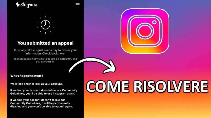 Come Risolvere Voi sottoposto un appello Su Instagram